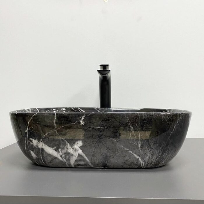 Умивальник (раковина) VBI RAVENNA BLACK OPAL GLOSSY накладний