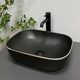 Умивальник (раковина) VBI RAVENNA BLACK MATT SILVER EDGE накладний