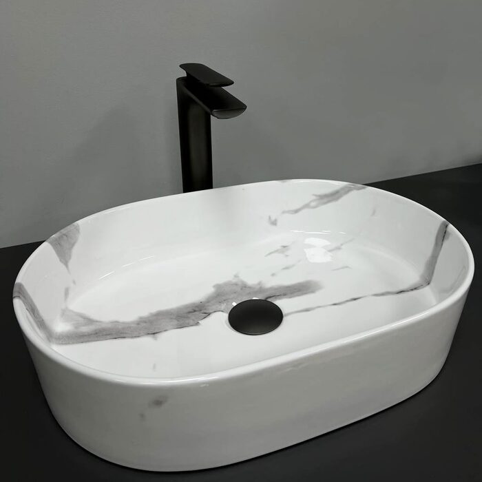 Умивальник (раковина) VBI VERONA 50 MARBLE NATURE GLOSSY накладний
