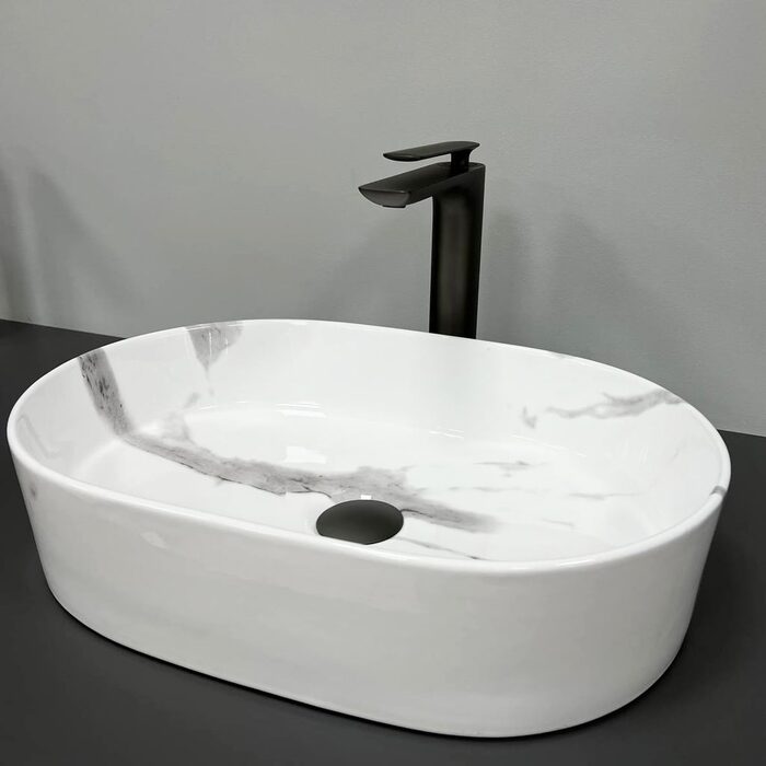 Умивальник (раковина) VBI VERONA 50 MARBLE NATURE GLOSSY накладний