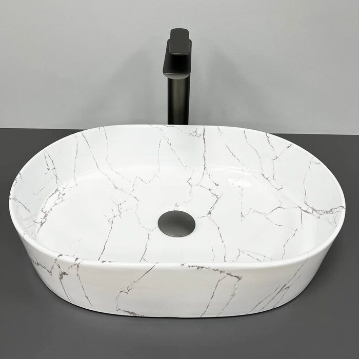 Умивальник (раковина) VBI VERONA 50 MARMO GLOSSY накладний