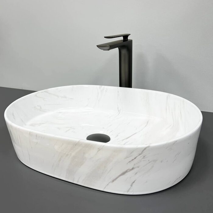 Умивальник (раковина) VBI VERONA 50 NATURE MARMO GLOSSY накладний