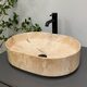 Умивальник (раковина) VBI VERONA 50 TRAVERTINE GLOSSY накладний