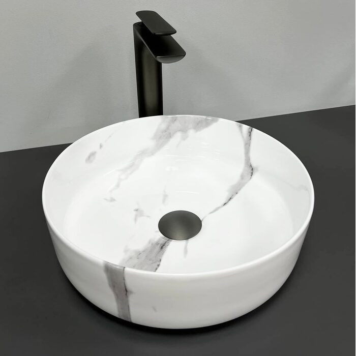 Умивальник (раковина) VBI PRATO MARBLE NATURE GLOSSY накладний