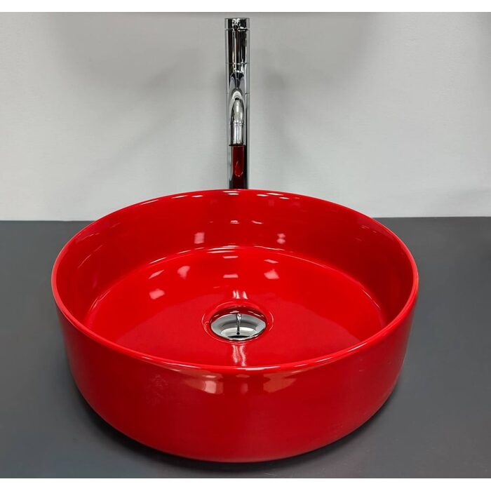 Умивальник (раковина) VBI PRATO RED GLOSSY накладний