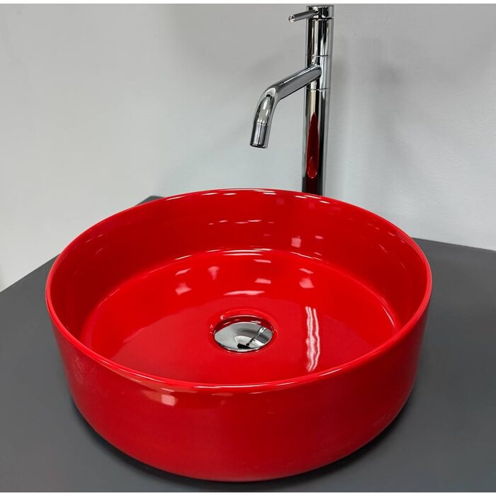 Умивальник (раковина) VBI PRATO RED GLOSSY накладний