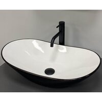 Умивальник (раковина) VBI TURIN BLACK WHITE накладний