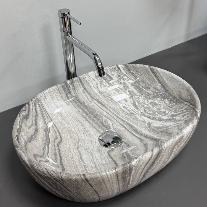 Умивальник (раковина) VBI MODENA S GREY ONYX накладний