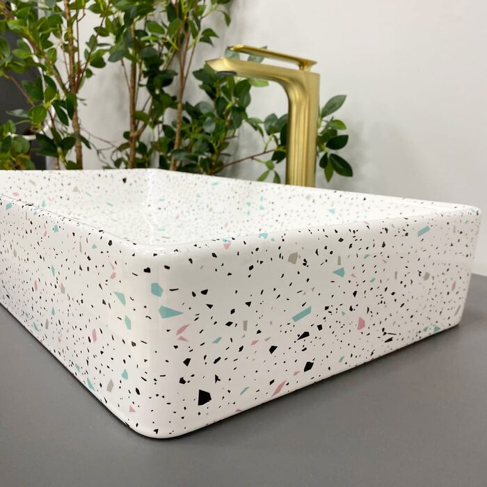 Умивальник (раковина) VBI TRIEST MOSAIC GLOSSY накладний