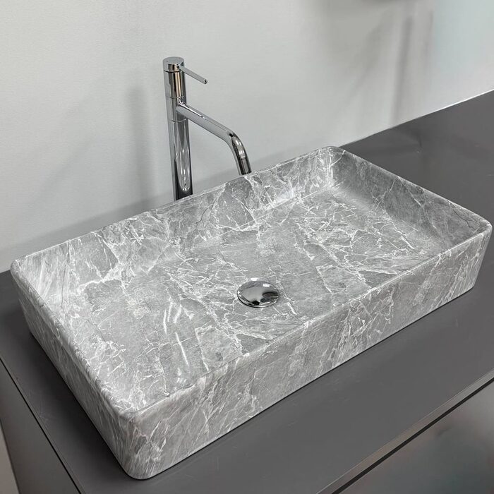 Умивальник (раковина) VBI TRIEST GREY STONE накладний