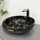 Умивальник (раковина) VBI RICCIA BLACK MARMO GLOSSY накладний