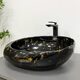 Умивальник (раковина) VBI RICCIA BLACK MARMO GLOSSY накладний
