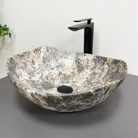 Умивальник (раковина) VBI RONTA DARK GREY STONE MATT накладний
