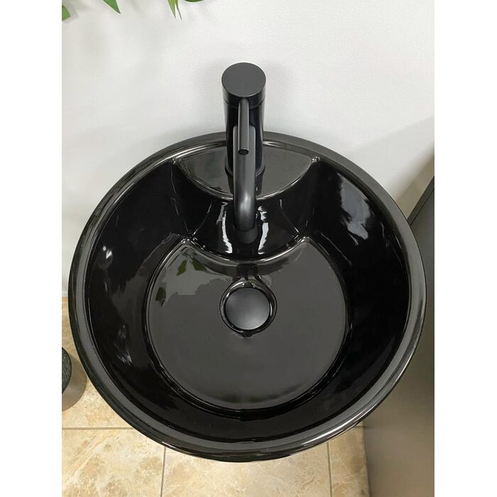 Умивальник (раковина) VBI BOLONIA BLACK GLOSSY підлоговий