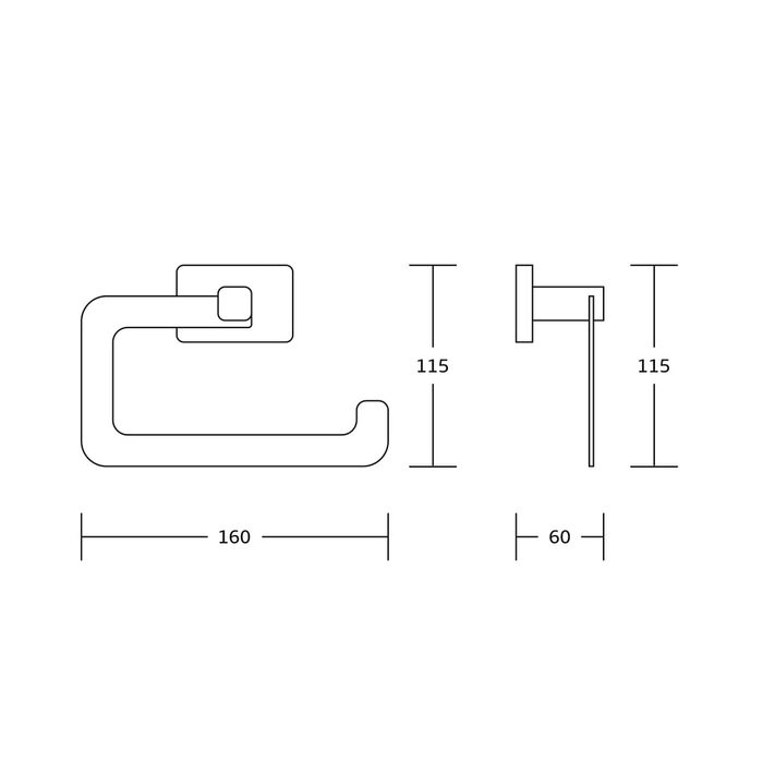Тримач для туалетного паперу VBI MARS BLACK