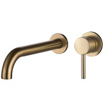 Змішувач для раковини VBI MILANO LONG BRUSHED GOLD прихованого монтажу