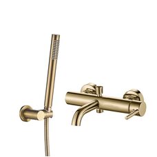 Змішувач для ванни і душу VBI MILANO BRUSHED GOLD настінний