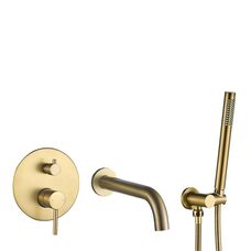 Змішувач для ванни і душу VBI MILANO BRUSHED GOLD прихованого монтажу