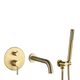 Змішувач для ванни і душу VBI MILANO BRUSHED GOLD прихованого монтажу