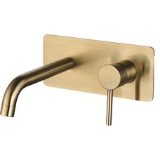 Змішувач для раковини VBI MILANO LONG 2 BRUSHED GOLD прихованого монтажу