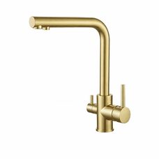 Змішувач для кухні VBI GEMINI BRUSHED GOLD на дві води