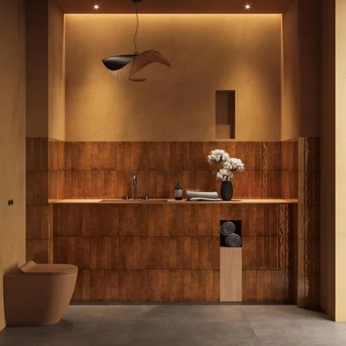 Плитка стінова Monpelli Terra Mix Cegielka STR Блиск 65x298 Paradyz