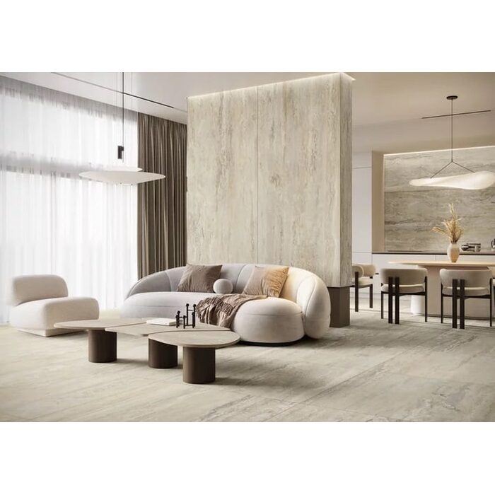 Плитка керамогранітна Infinity Crema SZKL RECT MAT 598x1198 Paradyz
