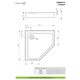Душовий піддон Doros PT Compact 90x90 см, RADAWAY