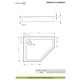Душовий піддон Doros PT E Compact 100x80 см правий, RADAWAY