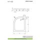 Душовий піддон Laros E Compact 100x80 см правий, RADAWAY