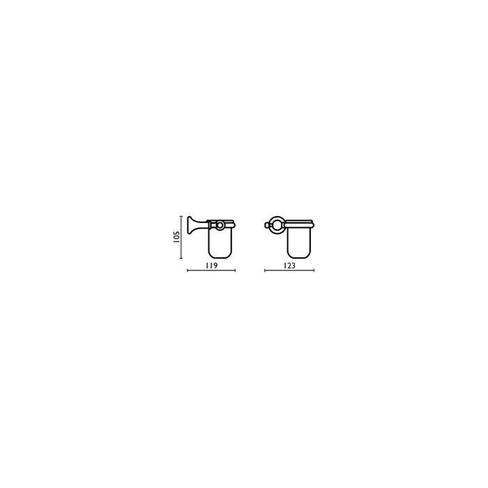 Стакан для зубних щіток Regency Re145  92 бронза Bagno&Associati