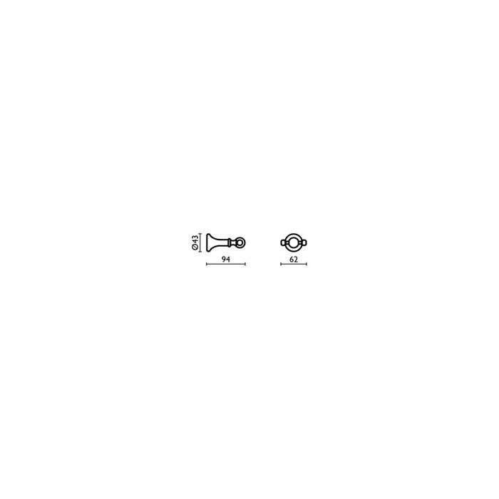 Гачок Regency RE24251 подвійний, хром Bagno&Associati