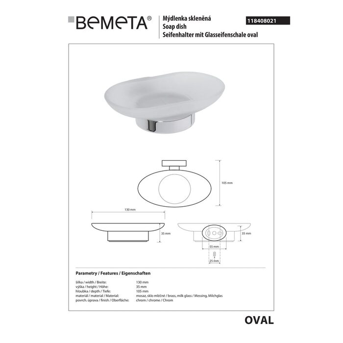 OVAL мильниця 118408021 Bemeta Чехія