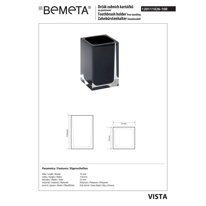 Стакан Vista (120111026-100), Bemeta