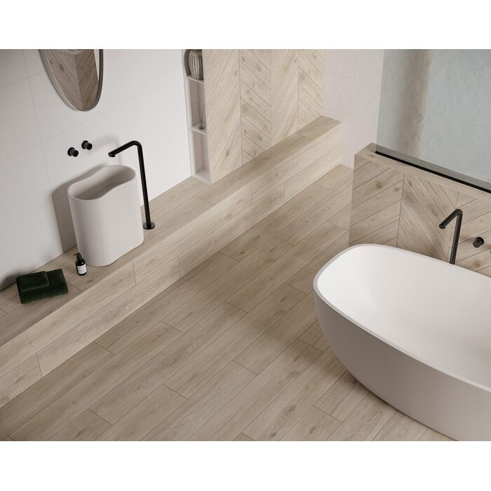 Плитка підлогова Heartwood Latte SZKL RECT STR MAT 19,8x119,8 код 7838 Ceramika Paradyz