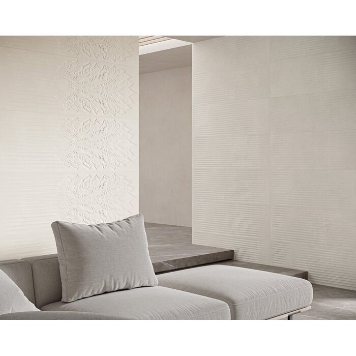 Плитка стінова Cold Crown White RECT STR 39,8x119,8 код 9758 Ceramika Paradyz