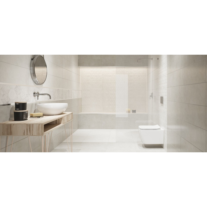 Плитка стінова Universal White Hexagon RECT 250x750x9 Ceramika Color