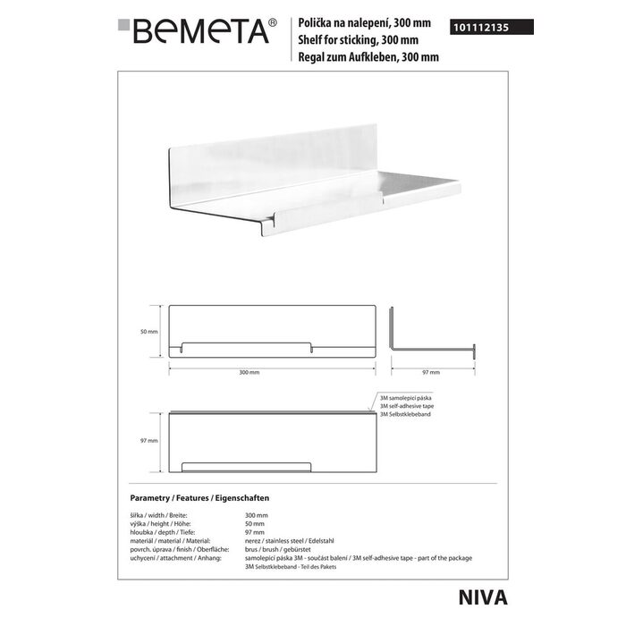 Поличка Niva (101102225), Bemeta