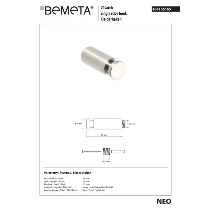 Гачок Neo (104106165), Bemeta