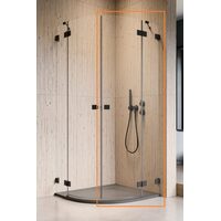 Душова кабіна напівкругла (половина) Essenza Pro Black PDD 80 права, RADAWAY