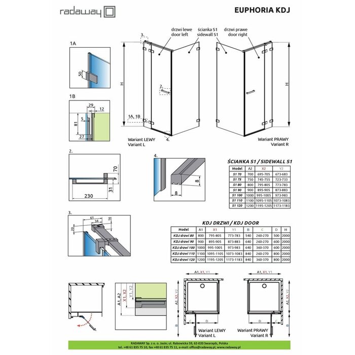 Душові двері Euphoria G 512 R RADAWAY