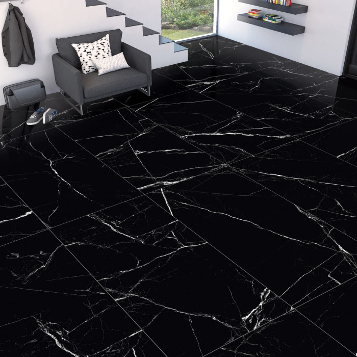 Плитка керамогранітна Marquina Nero POL 600x1200 Raviraj