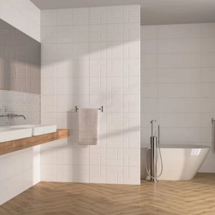 Плитка стінова Art White RECT 250x750 Ceramika Color
