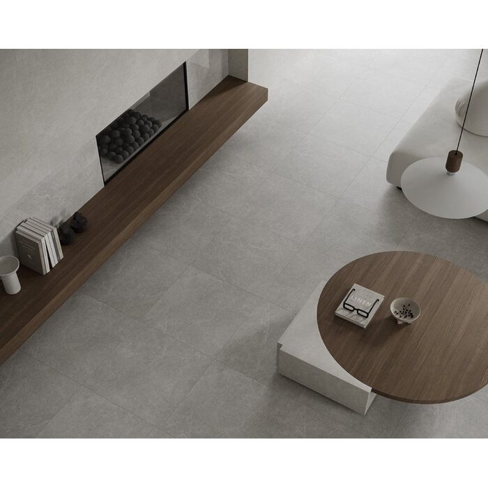 Плитка керамогранітна Minirock U118 Grey RECT LAP 598x598x8 Paradyz