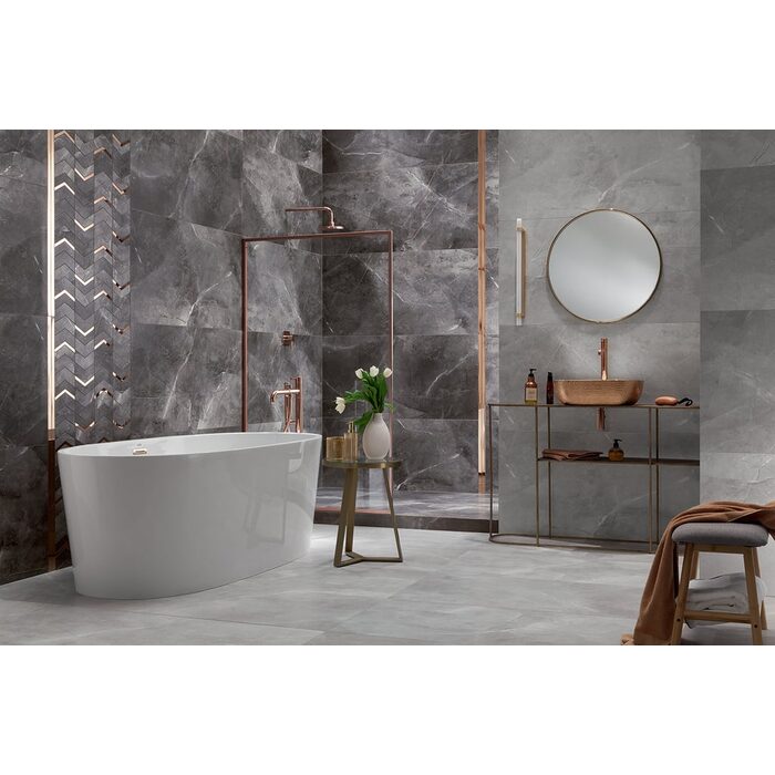 Плитка керамогранітна Blackwall Grey LAP 598x1198x8 Tubadzin