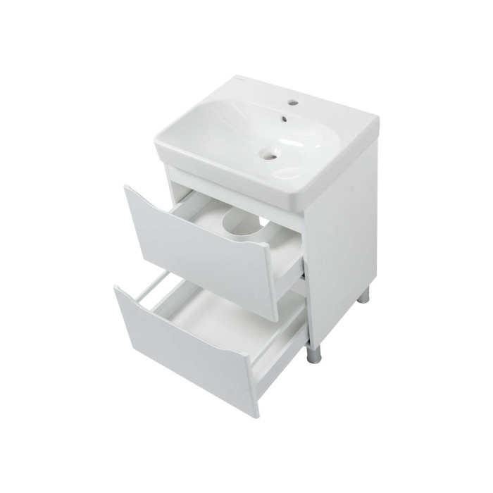 Шафка з умивальником 60 Smile Square White matt SM-60 НБ+500.229.01.1 Air-Line