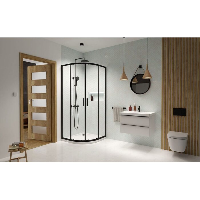 Душова кабіна (половина) Premium Pro Black PDD 90Lx90Rх200 RADAWAY