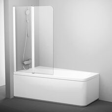 Шторка для ванни двохелементна 10CVS2-100 L Transparent, (7QLA0103Z1) RAVAK