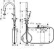 76803800 HG Aqittura M91 Змішувач д/кухні FilterSystem 210 1 jet, Stainless Steel Finish (1 сорт)