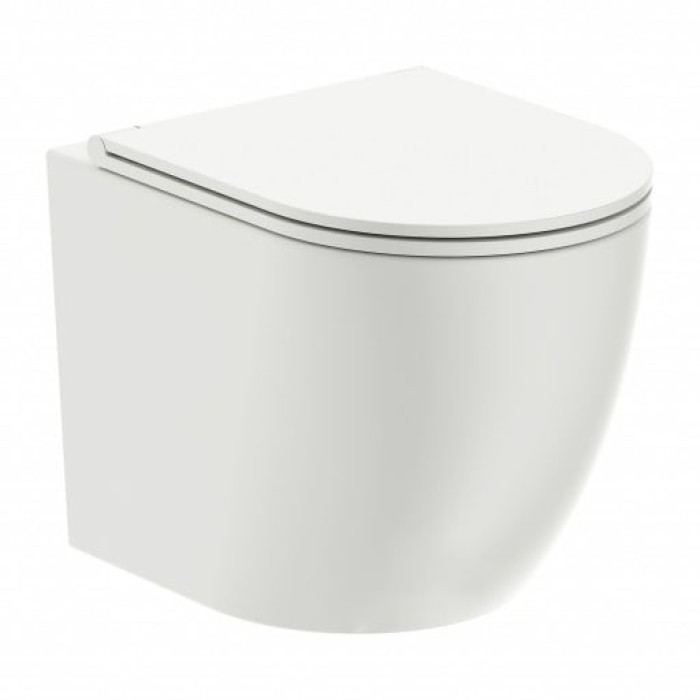 унітаз Omnires Ottawa 49x37 rimless підвісний сидіння дюропласт+інсталяція Geberit Duofix ( 458.126.00.1+OTTAWAMWBP)